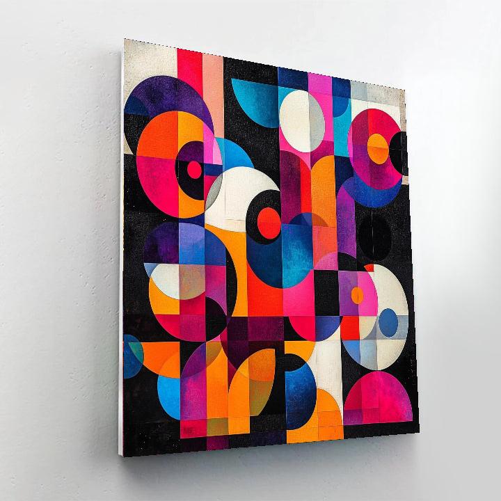 Kazimir Malevich Inspired Geometric Rhythm  Paint By Color