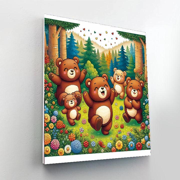 Cuddly Bear Adventure DIY Paint By Numbers