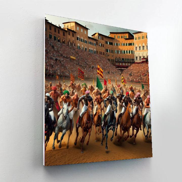 Palio Di Siena - Siena Painting By Numbers Kit