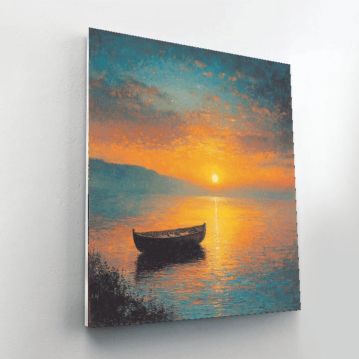 J.M.W. Turner Inspired Serene Evening Glow  Paint By Numbers Art