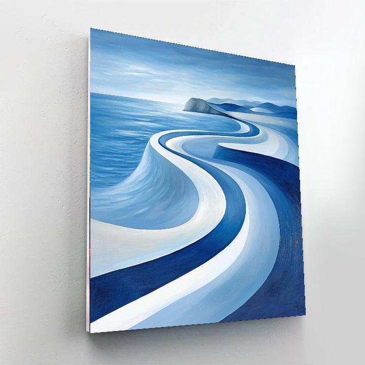 Barbara Hepworth Inspired Hepworth's Coastal Forms  DIY Paint By Numbers