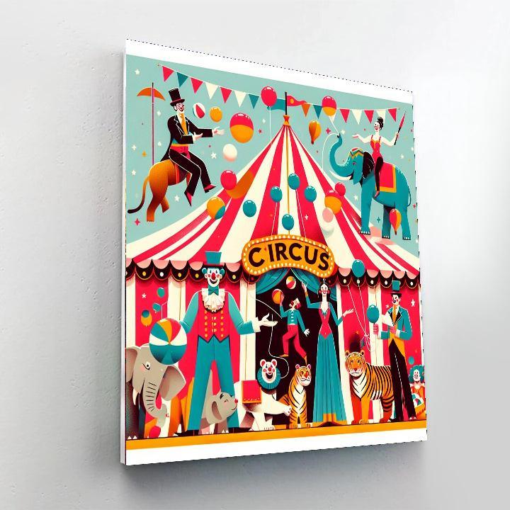 Exciting Circus Adventure Painting By Numbers Kit