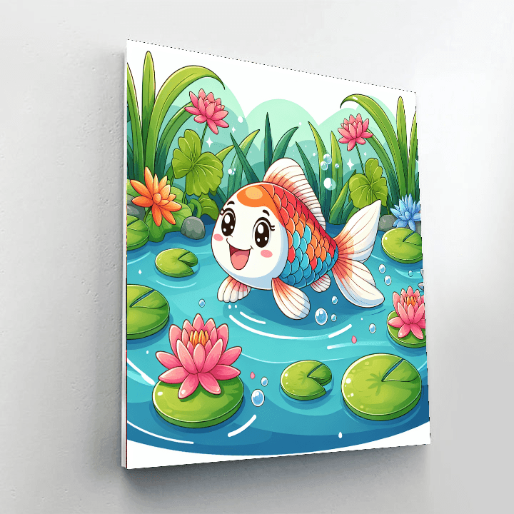 Joyful Koi Fish Paint By Numbers