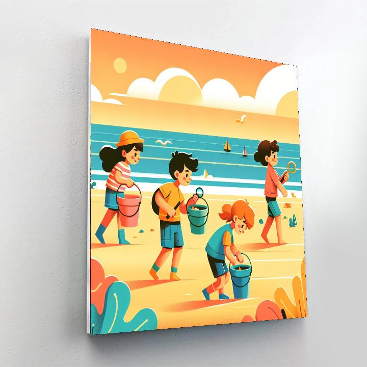 Seaside Scavenger Hunt Numbered Painting Kits