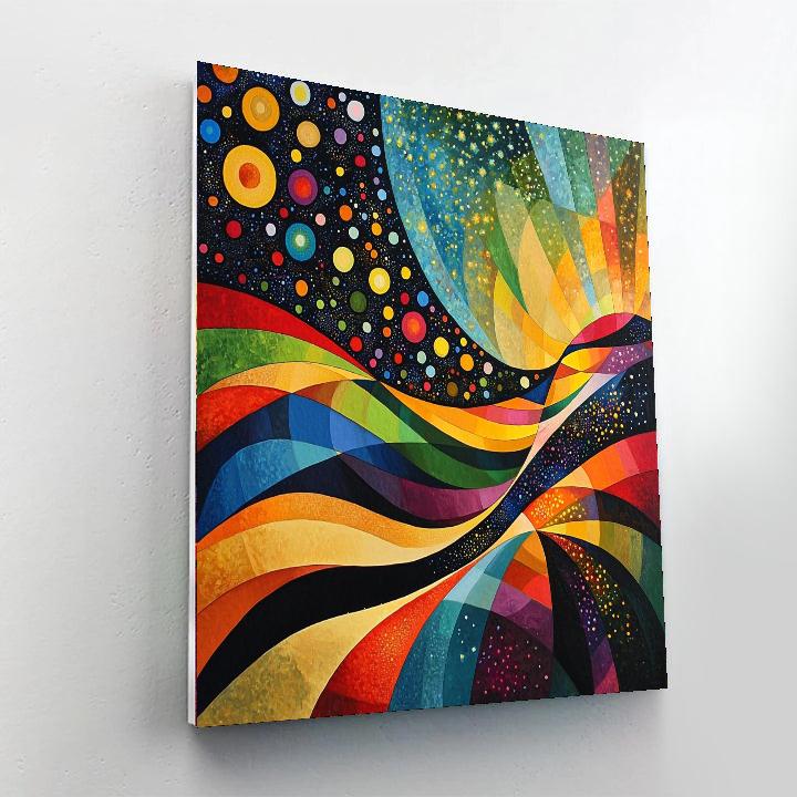 Kandinsky Inspired Cosmic Landscape  Paint By Numbers