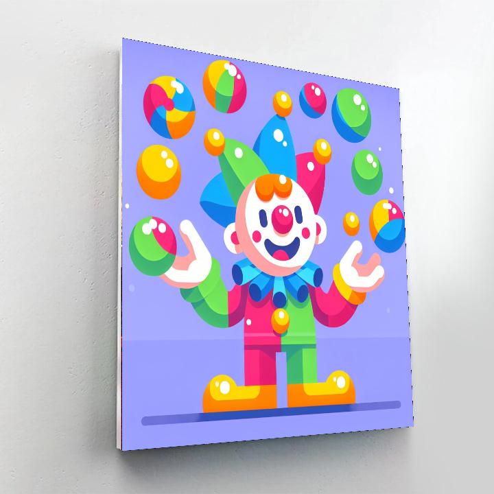 Cheerful Clown Celebration Paint By Numbers Art