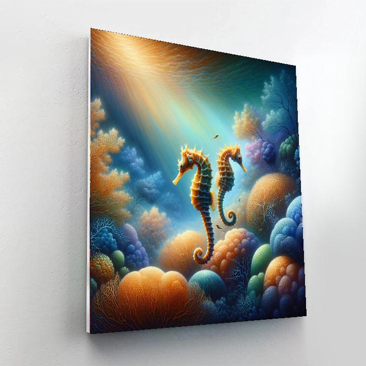 Seahorse Lagoon Mystery Painting By Numbers Kit