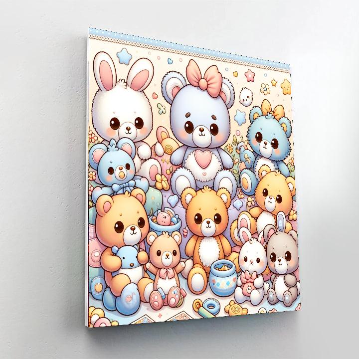 Cuddle Pals Painting Number Kit