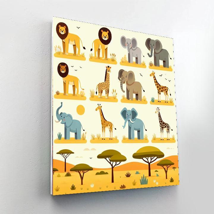 Safari Sights Painting By Numbers Kit