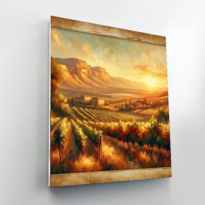 Mediterranean Vineyard Sunset DIY Paint By Numbers