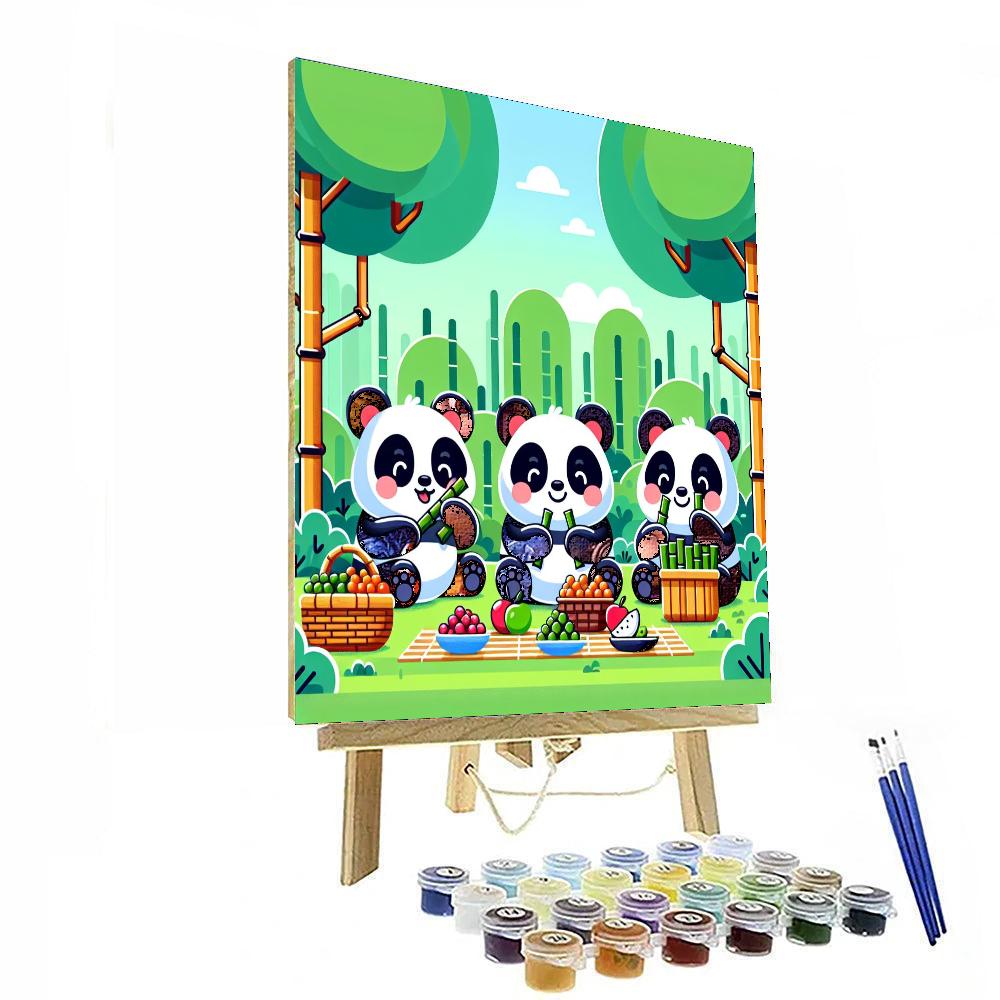 Panda Paradise Picnic Paint By Numbers