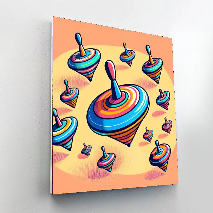 Spinning Tops Painting Number Kit