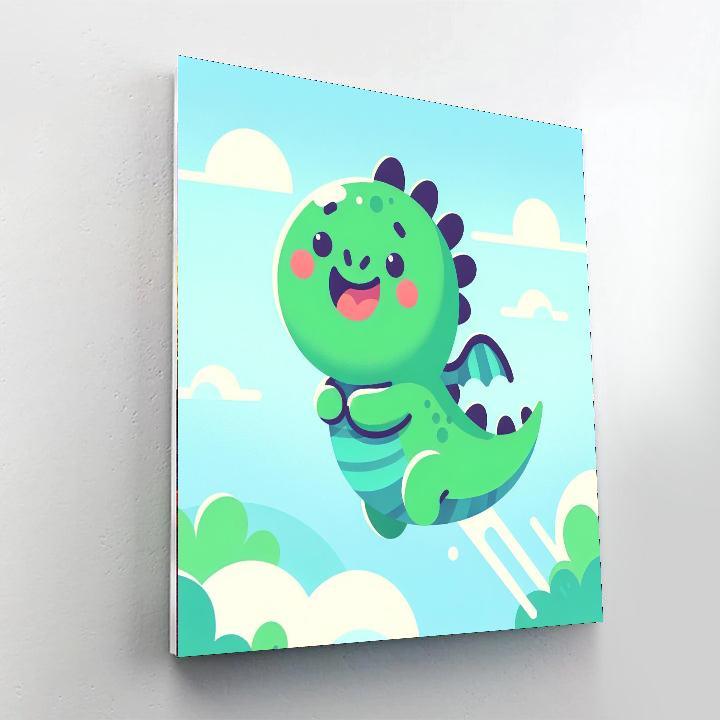 Friendly Dragon Delight Number Painting