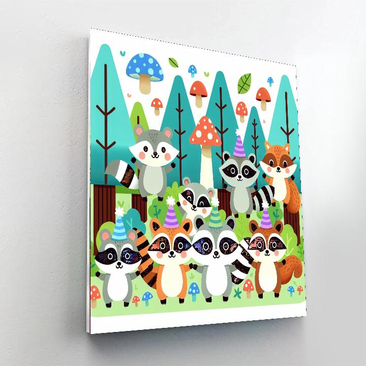 Funky Forest Festivity Paint By Numbers Kits