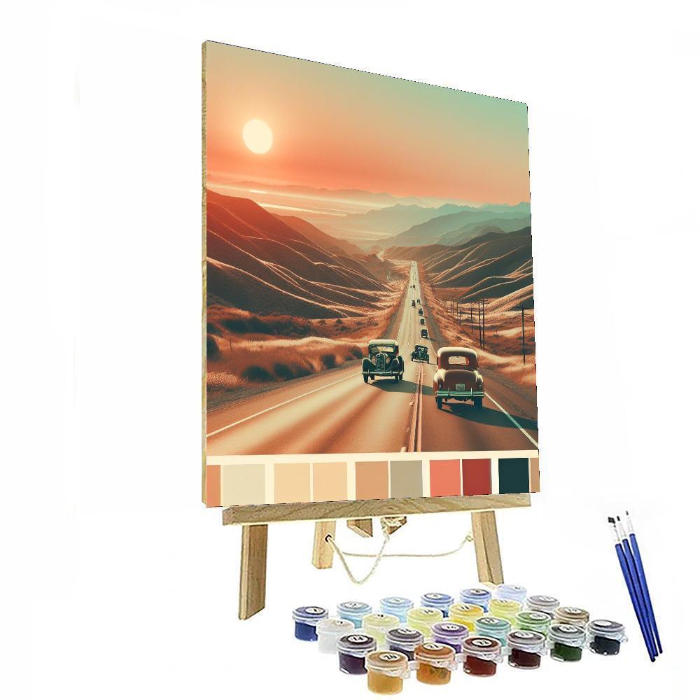 Retro Vintage Journey Numbered Painting Kits