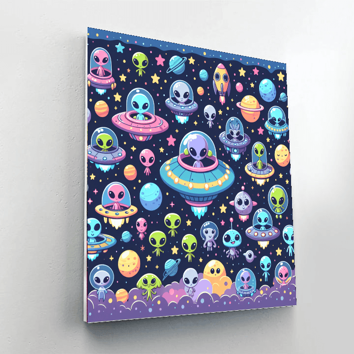 Silly Space Adventure Number Painting