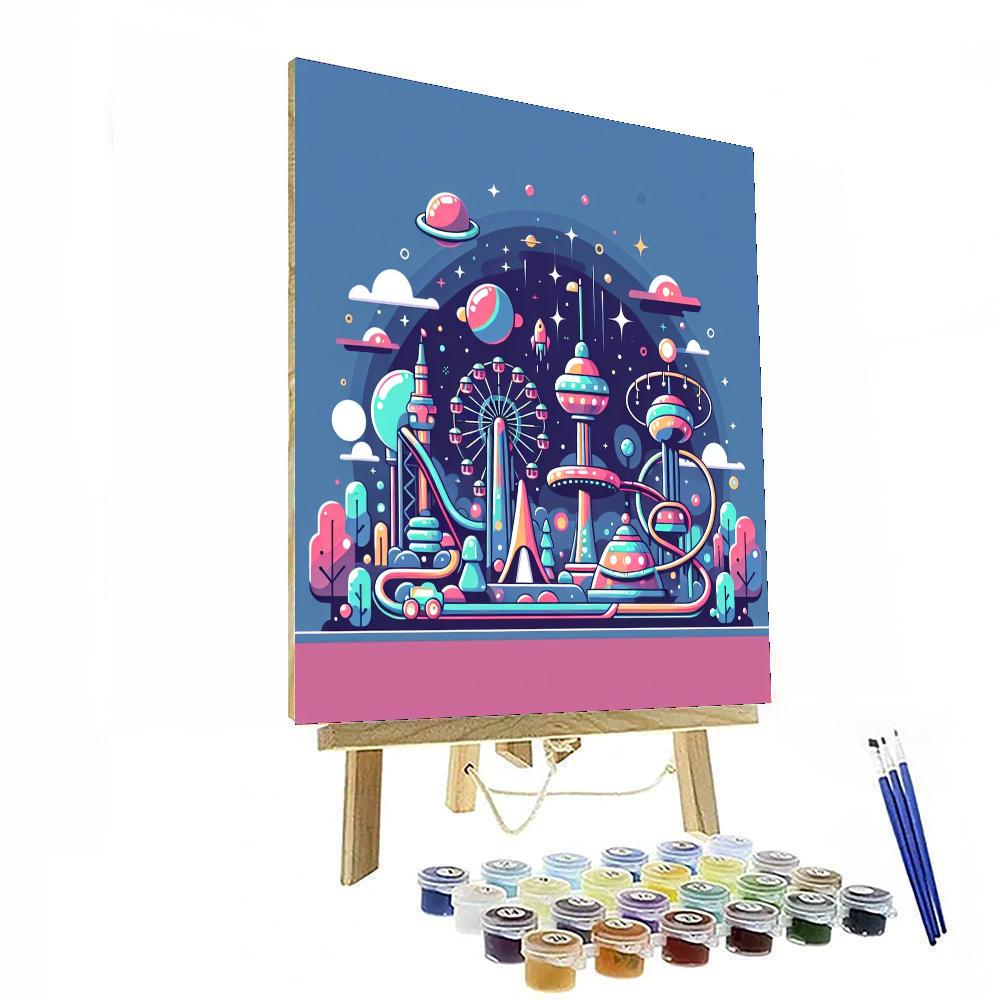 Galaxy Adventure Amusement Park Paint By Color