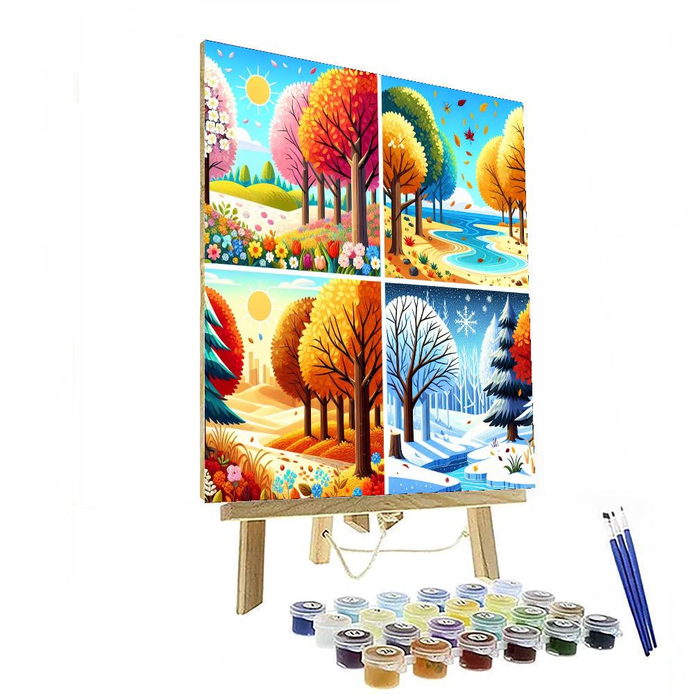 Artistic Journey Through Seasons Paint By Color