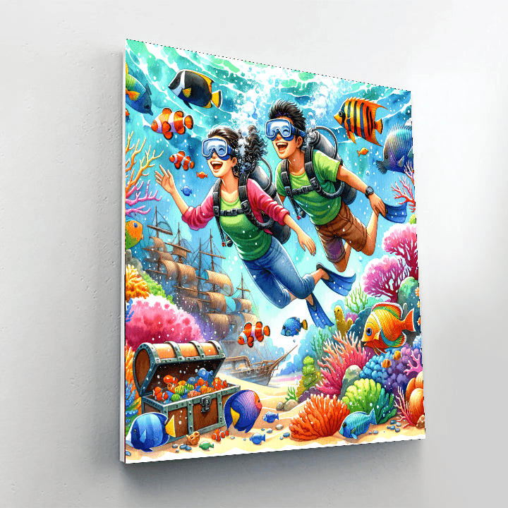 Cheerful Ocean Explorers Paint By Numbers Kits