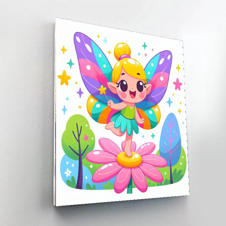 Happy Fairy Number Painting