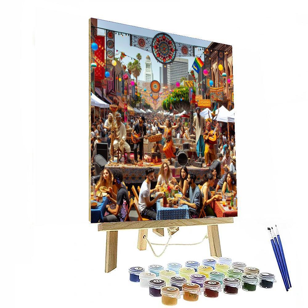 La Feria De Los Angeles Painting Number Kit