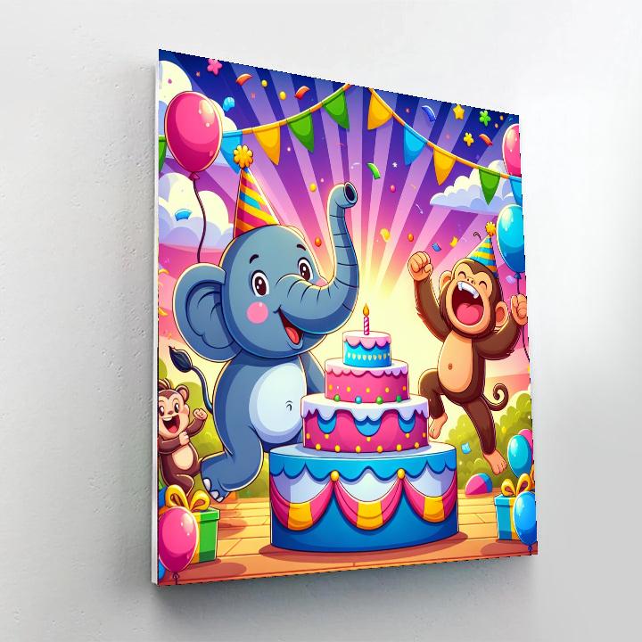 Fun Animal Party Painting By Numbers Kit