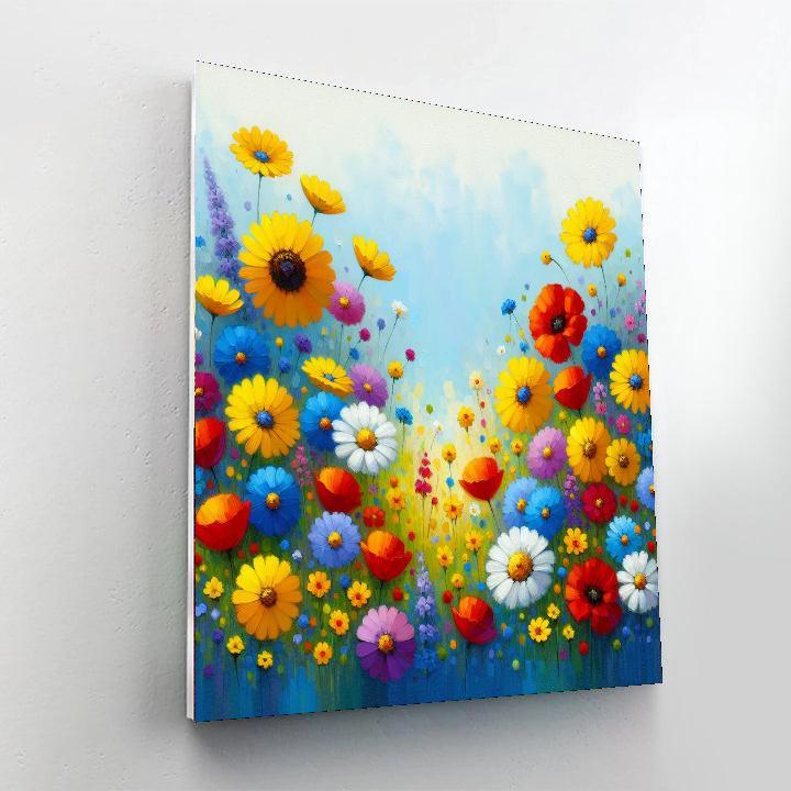 Charming Wildflowers Numbered Painting Kits