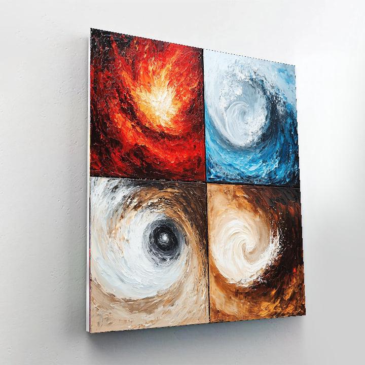 Michelangelo Inspired Elemental Convergence  Numbered Painting Kits