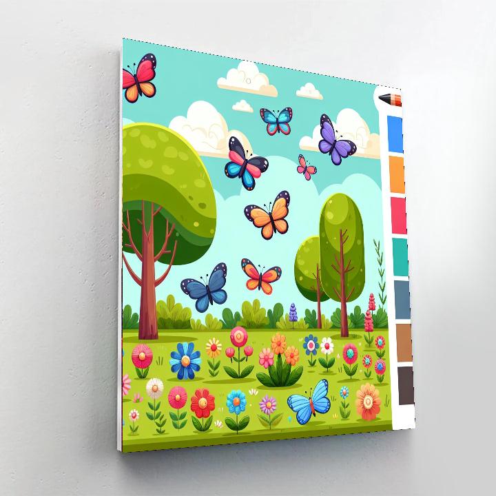 Garden Butterfly Safari Painting By Numbers Kit