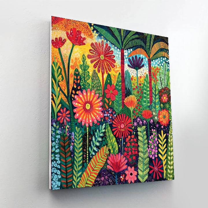 Frida Kahlo Inspired Symbolic Garden  Painting Number Kit