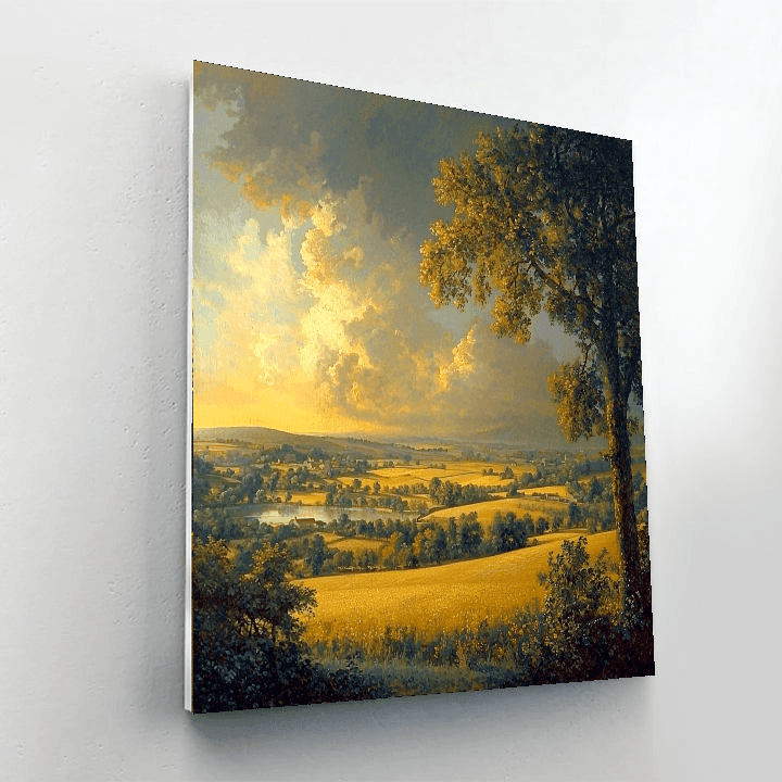 Thomas Gainsborough Inspired Golden Harvest Field  Paint By Numbers Art