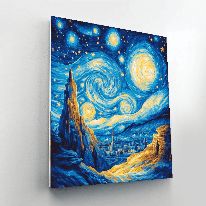 Vincent Van Gogh Inspired Van Gogh's Cosmic Cyclone  Paint By Numbers Art