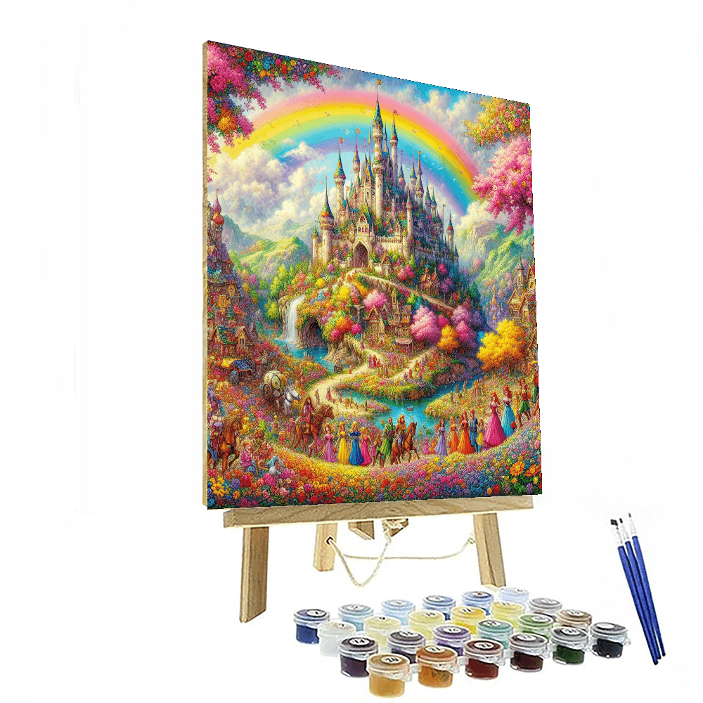 Dreamy Fairytale Landscape Number Painting