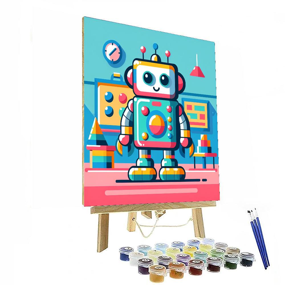 Robot Tech Time Painting Number Kit