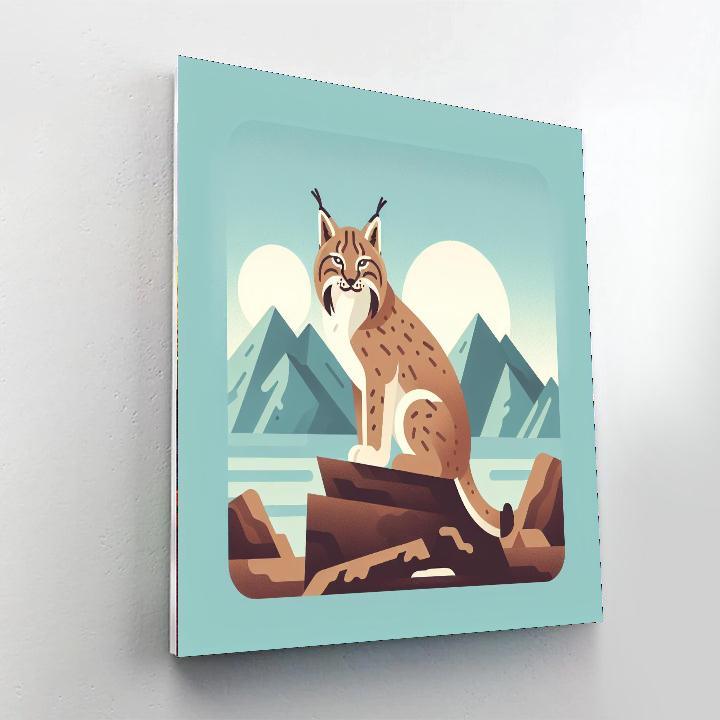 Majestic Mountain Lynx Number Painting