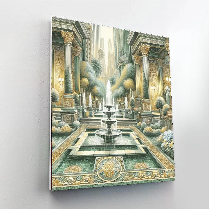 Classical City Garden Paint By Numbers