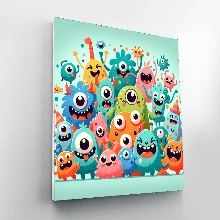 Silly Monster Friends Paint By Number