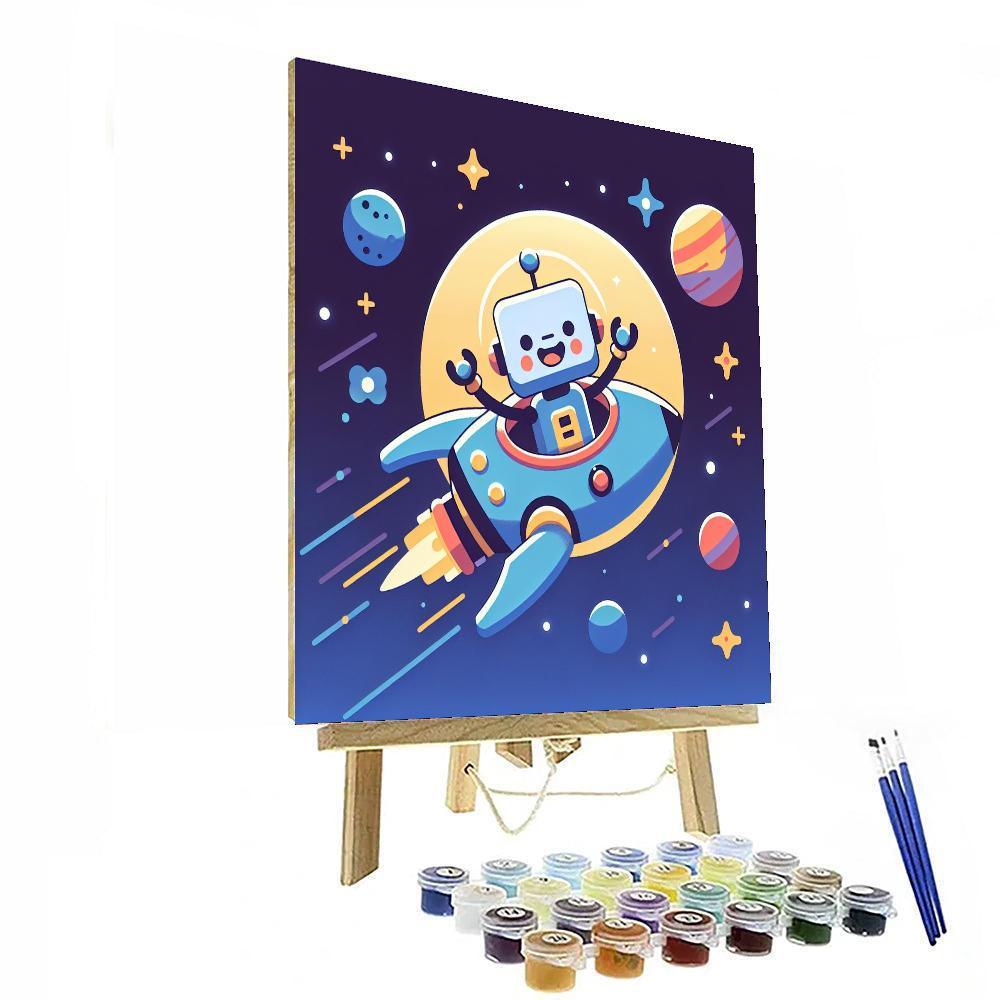 Robot's Galactic Journey Paint By Numbers Kits