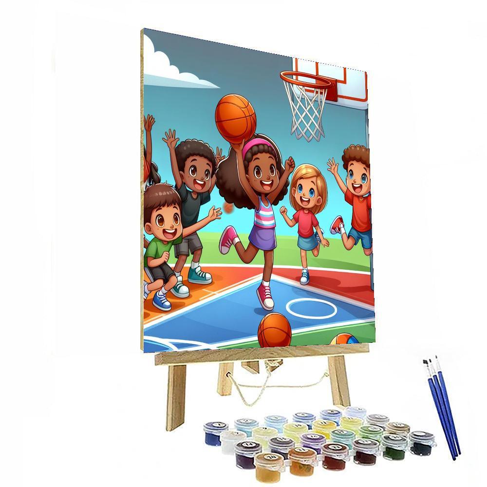 Bouncing Basketball Buddies Paint By Numbers Kits