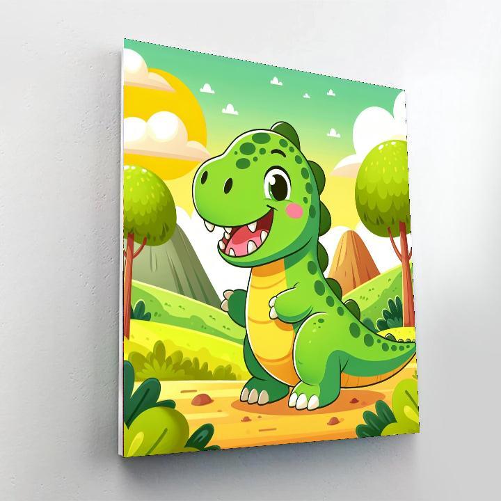 Merry Dinosaur Numbered Painting Kits