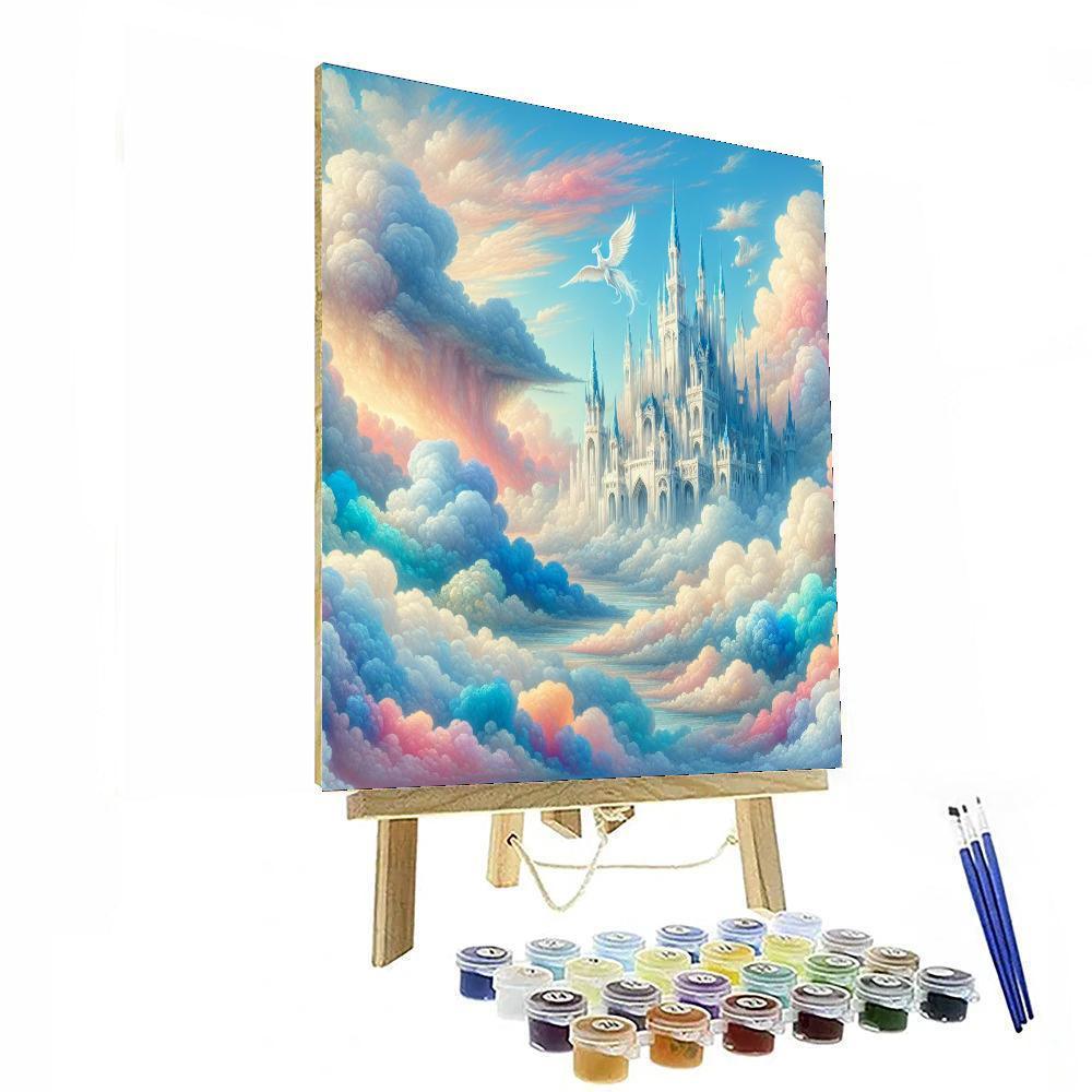 Majestic Castle In The Clouds Numbered Painting Kits