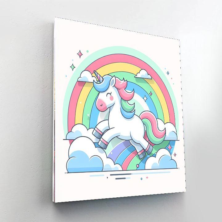 Mystical Unicorns And Rainbows DIY Paint By Numbers