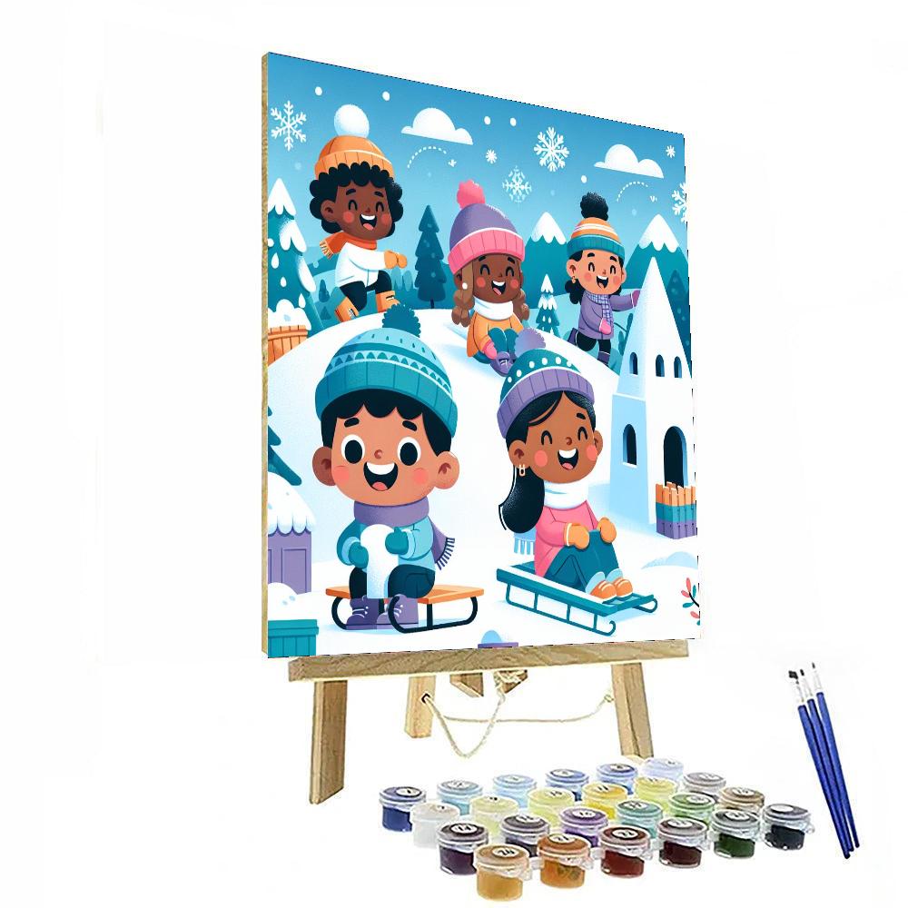 Snowy Adventure Awaits Paint By Color