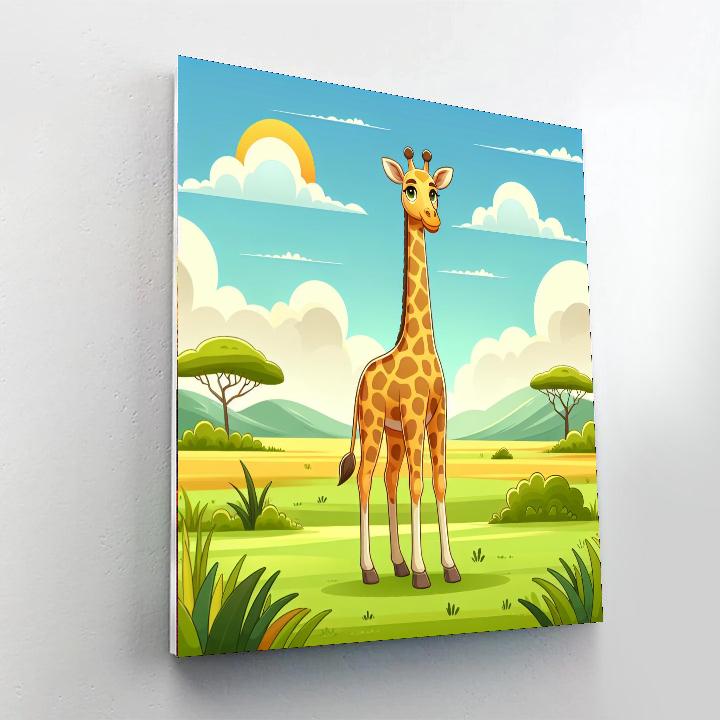 Gallant Giraffe Paint By Numbers Art