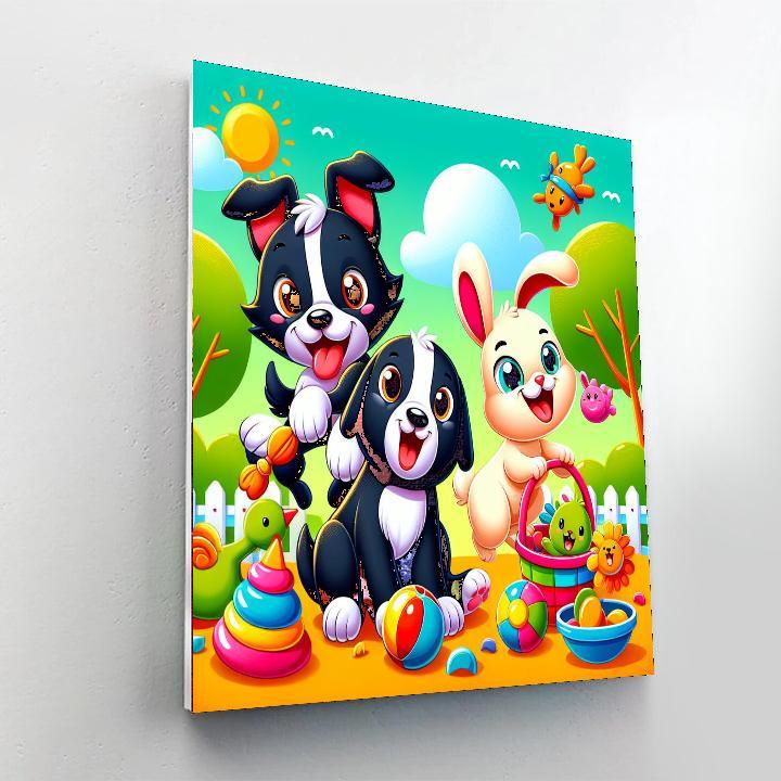 Silly Animal Friends Number Painting