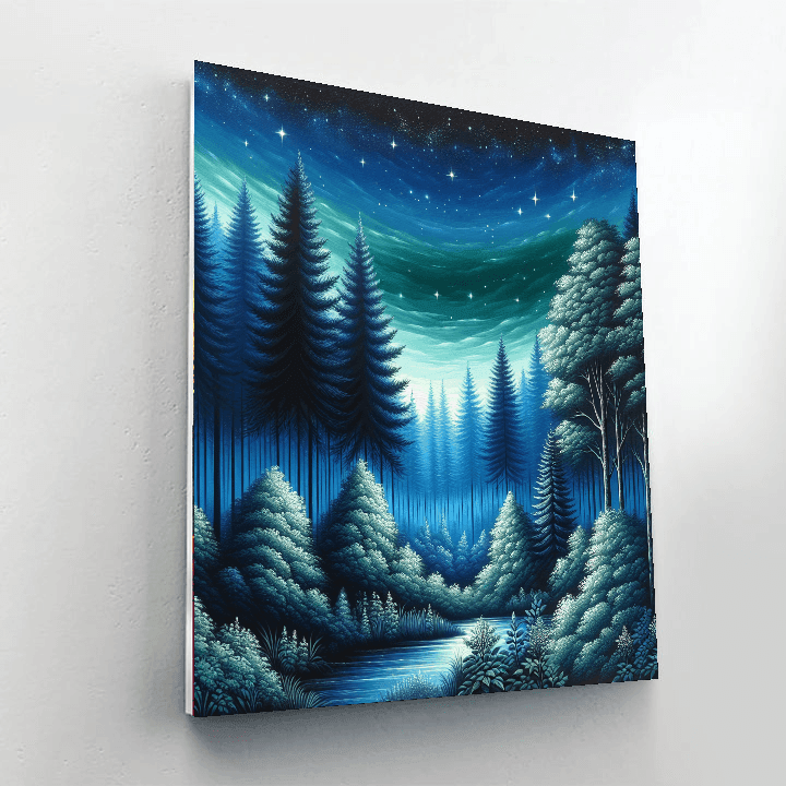 Starry Night In The Forest Paint By Numbers Kits