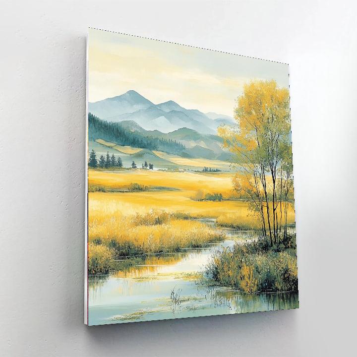 Zhao Mengfu Inspired Dreams Of Flowing Fields  Paint By Color