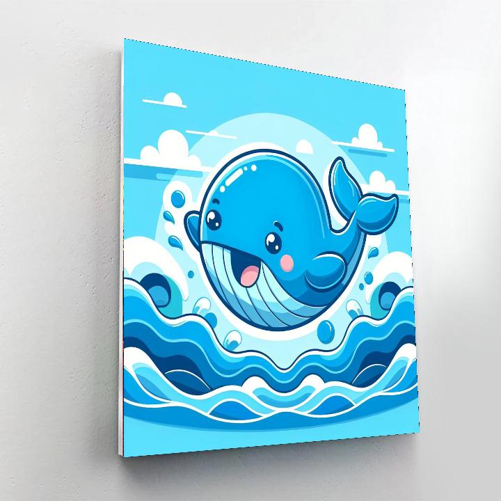 Playful Whale Paint By Number