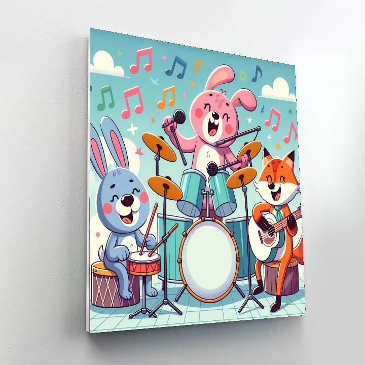 Lively Animal Band Painting By Numbers Kit