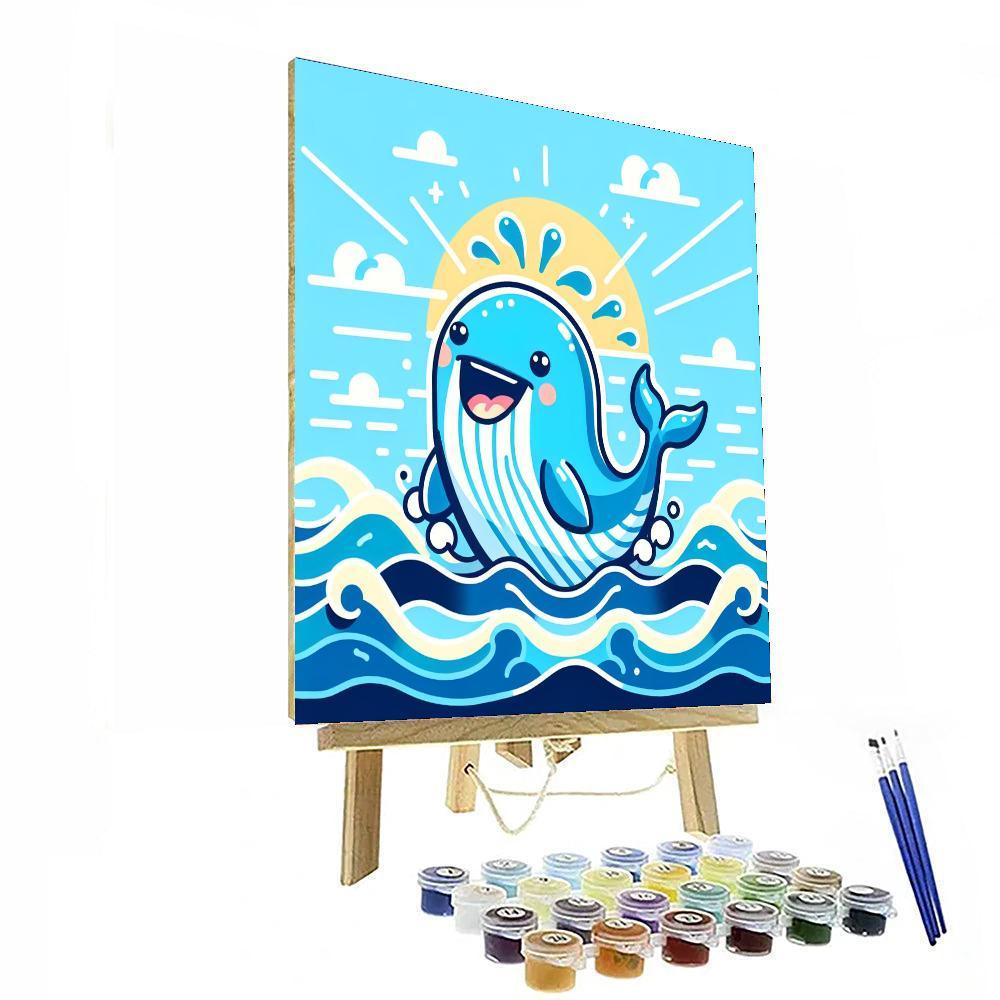 Cheerful Whale Paint By Color
